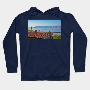 Rooftop View of Novi Vinodolski Coast, Croatia Hoodie